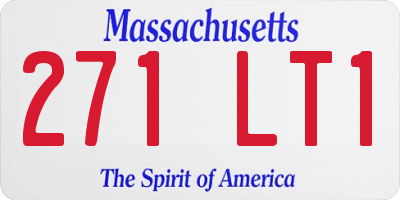 MA license plate 271LT1