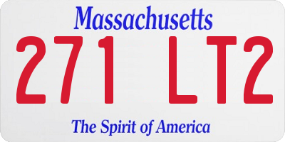 MA license plate 271LT2