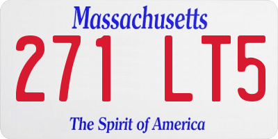 MA license plate 271LT5