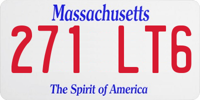 MA license plate 271LT6