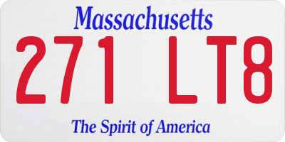 MA license plate 271LT8