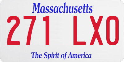 MA license plate 271LX0