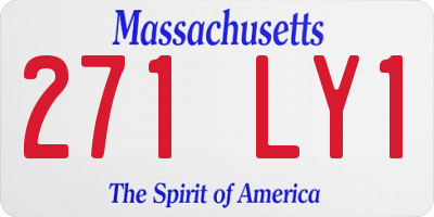 MA license plate 271LY1