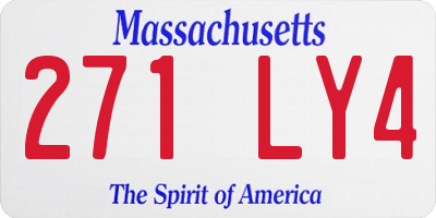 MA license plate 271LY4