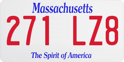 MA license plate 271LZ8