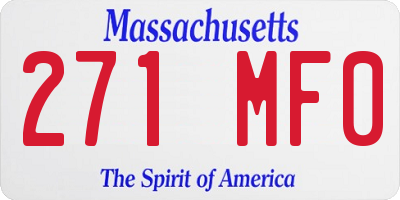 MA license plate 271MF0