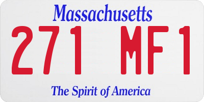 MA license plate 271MF1