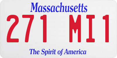 MA license plate 271MI1