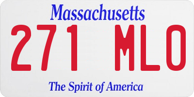 MA license plate 271ML0
