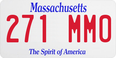 MA license plate 271MM0