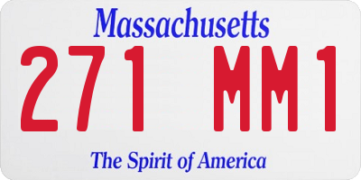 MA license plate 271MM1