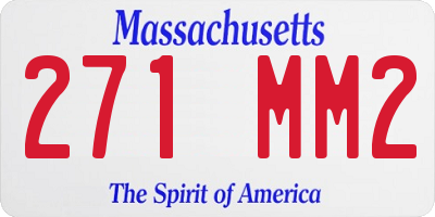 MA license plate 271MM2