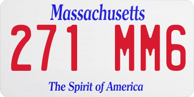 MA license plate 271MM6