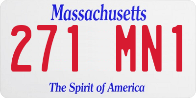 MA license plate 271MN1