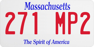 MA license plate 271MP2