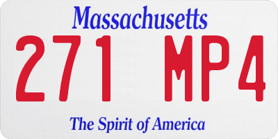 MA license plate 271MP4