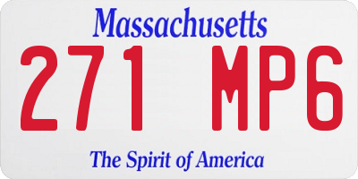 MA license plate 271MP6