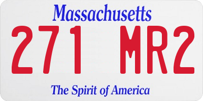 MA license plate 271MR2