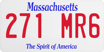 MA license plate 271MR6