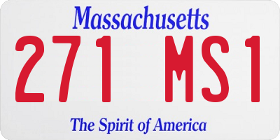 MA license plate 271MS1