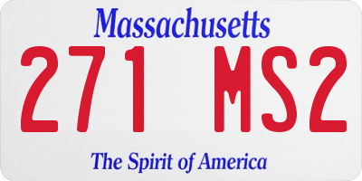 MA license plate 271MS2