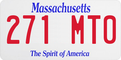 MA license plate 271MT0