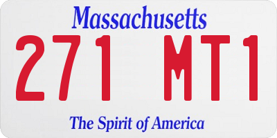 MA license plate 271MT1