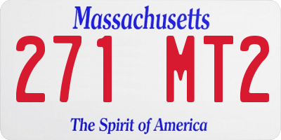 MA license plate 271MT2