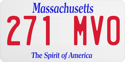 MA license plate 271MV0