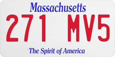 MA license plate 271MV5