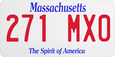 MA license plate 271MX0