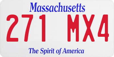MA license plate 271MX4