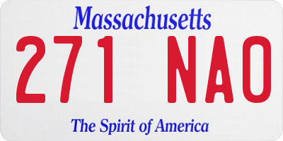 MA license plate 271NA0