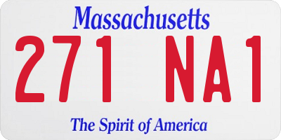 MA license plate 271NA1