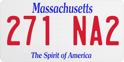 MA license plate 271NA2
