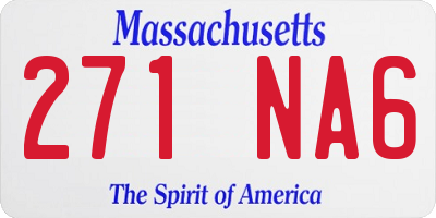 MA license plate 271NA6