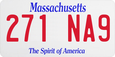 MA license plate 271NA9