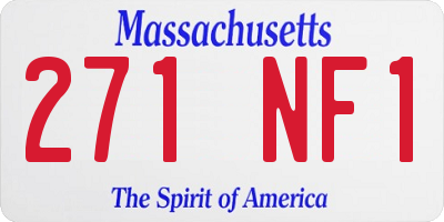 MA license plate 271NF1