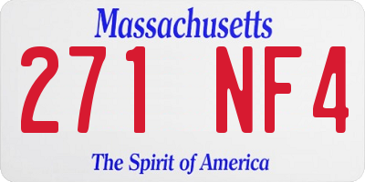 MA license plate 271NF4