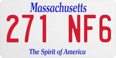 MA license plate 271NF6