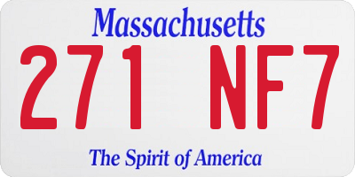 MA license plate 271NF7