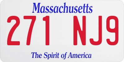 MA license plate 271NJ9