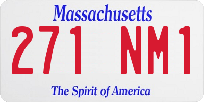 MA license plate 271NM1