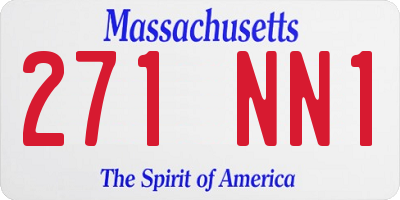 MA license plate 271NN1