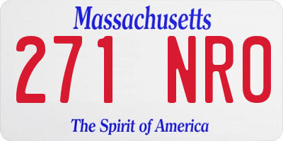 MA license plate 271NR0