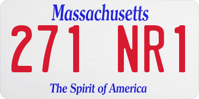 MA license plate 271NR1