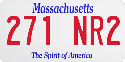 MA license plate 271NR2