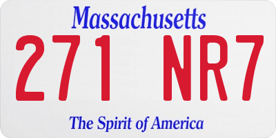 MA license plate 271NR7