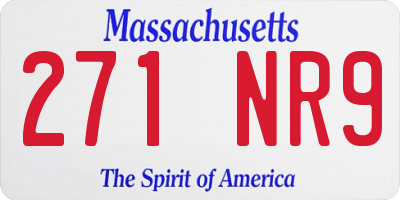 MA license plate 271NR9
