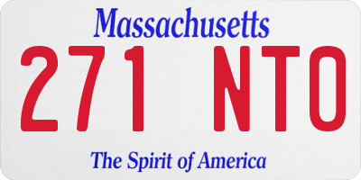 MA license plate 271NT0